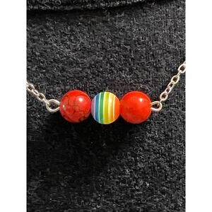 Andrew Christian Pride Element Necklace Red